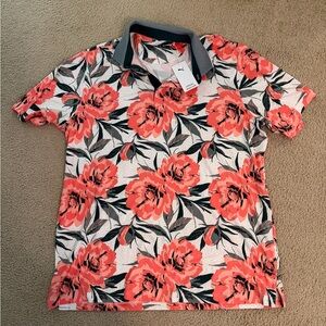Puma Red Floral Polo Shirt